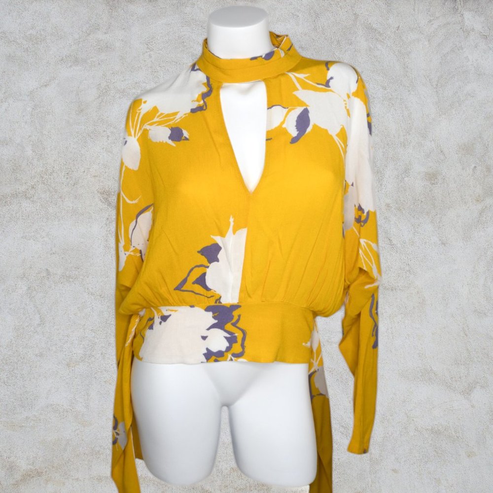 Free People Say You Love Me Floral Top Women's Blouse